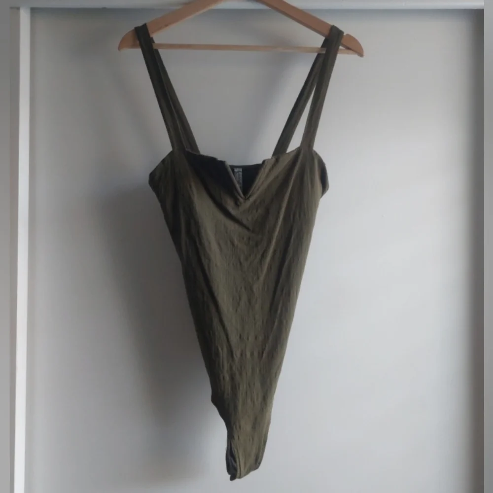 Free People Intimately Free Green Thong Bodysuit Large